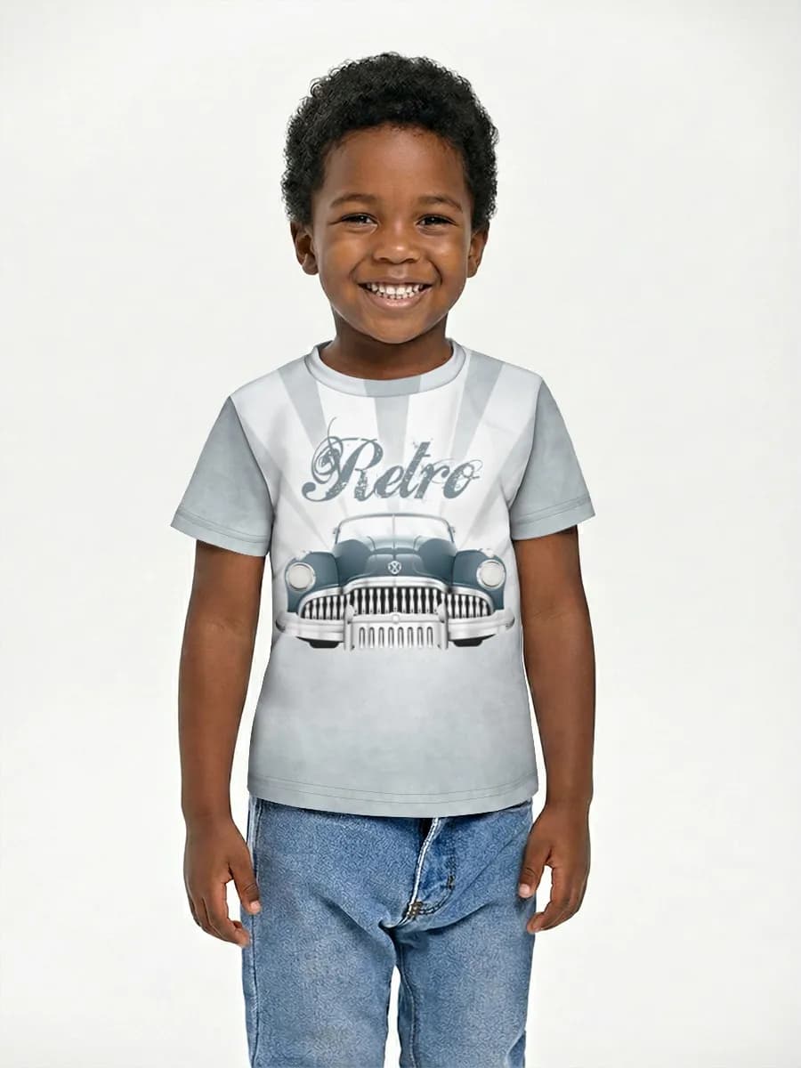 Boys' basic cotton T-shirt