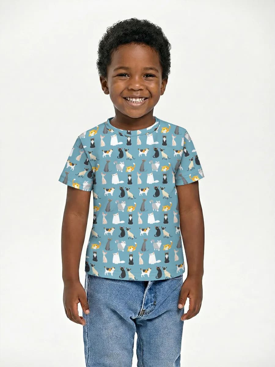 Boys' basic cotton T-shirt