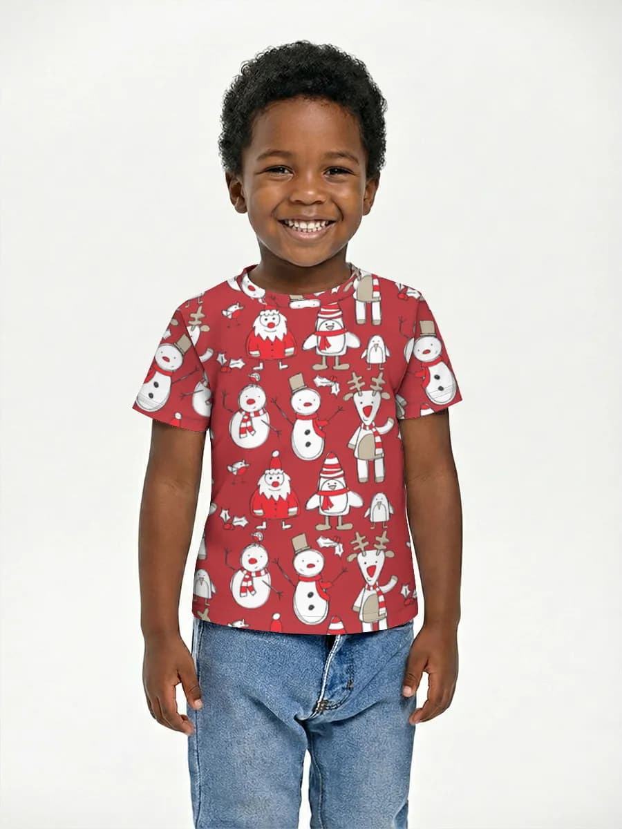 Boys' basic cotton T-shirt