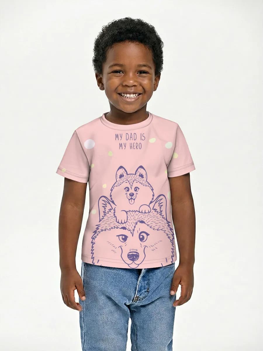 Boys' basic cotton T-shirt
