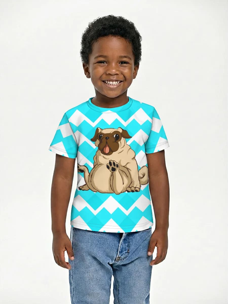 Boys' basic cotton T-shirt