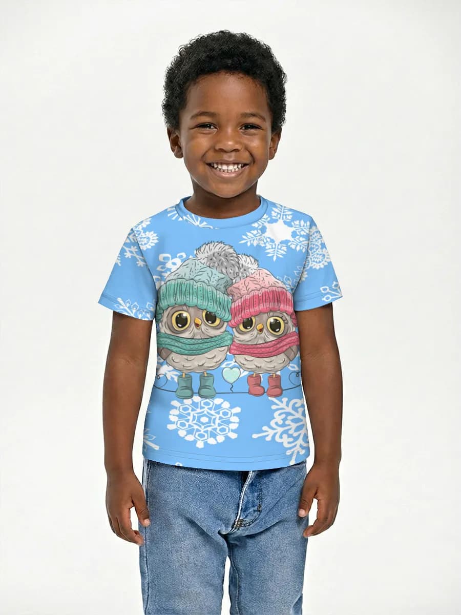 Boys' basic cotton T-shirt