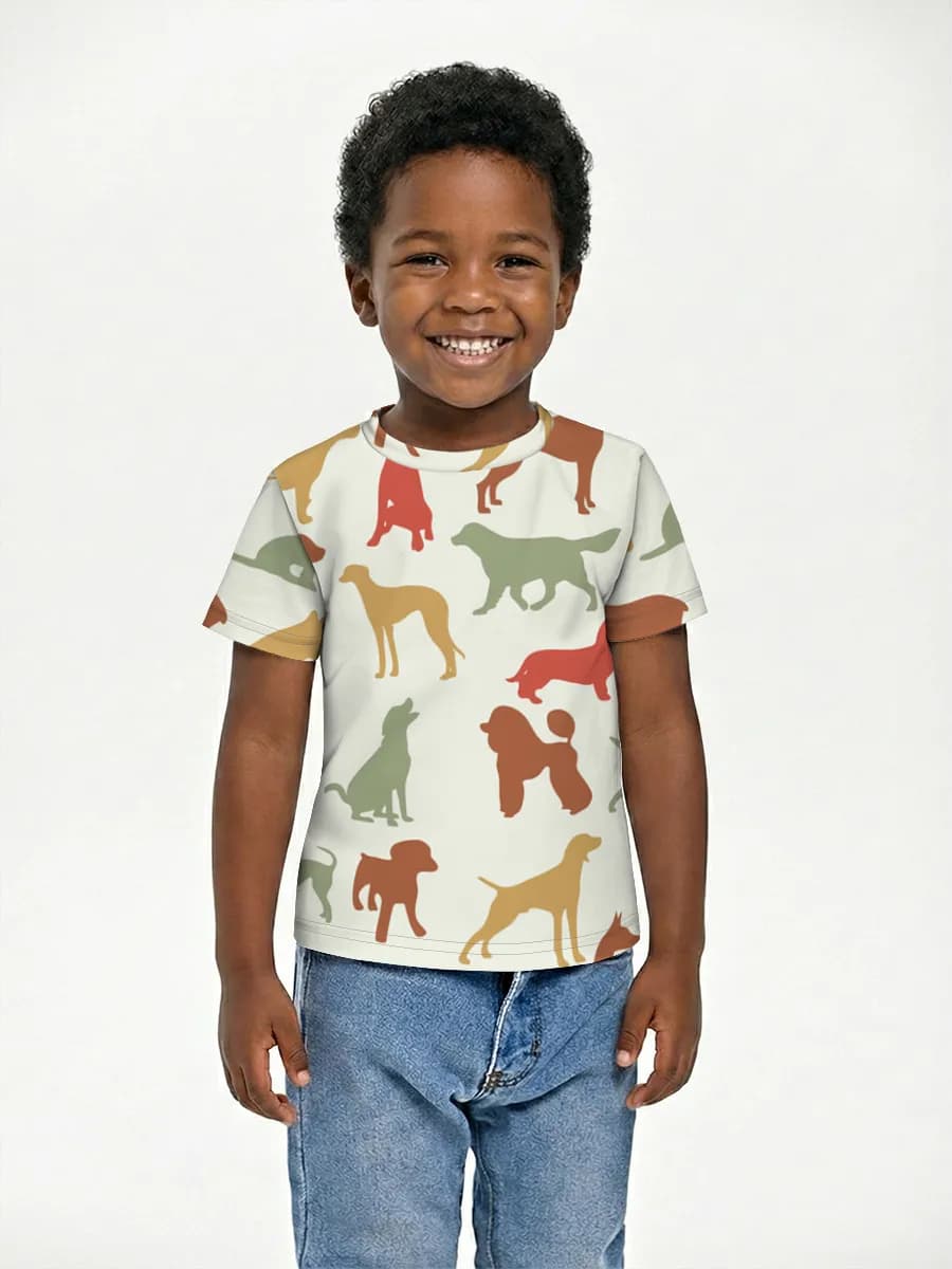 Boys' basic cotton T-shirt