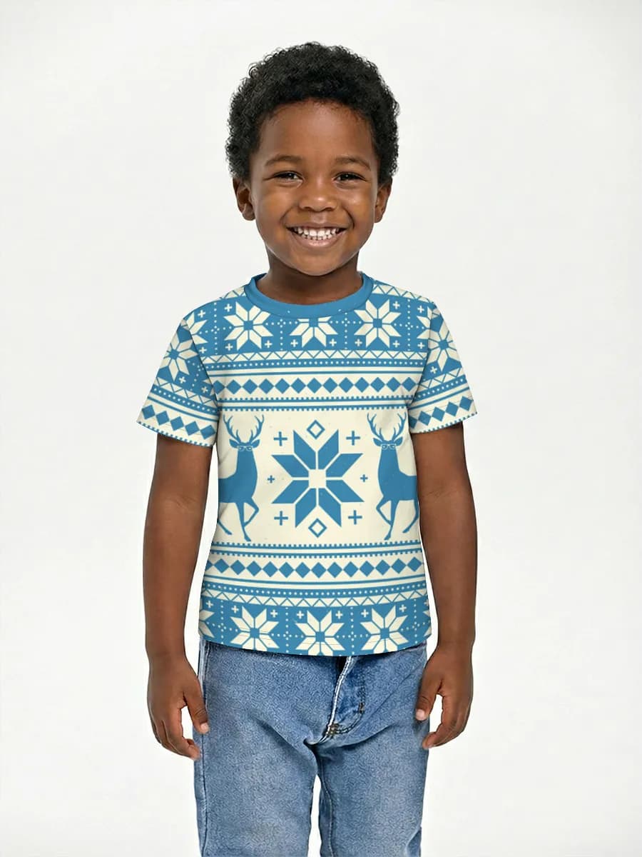 Boys' basic cotton T-shirt