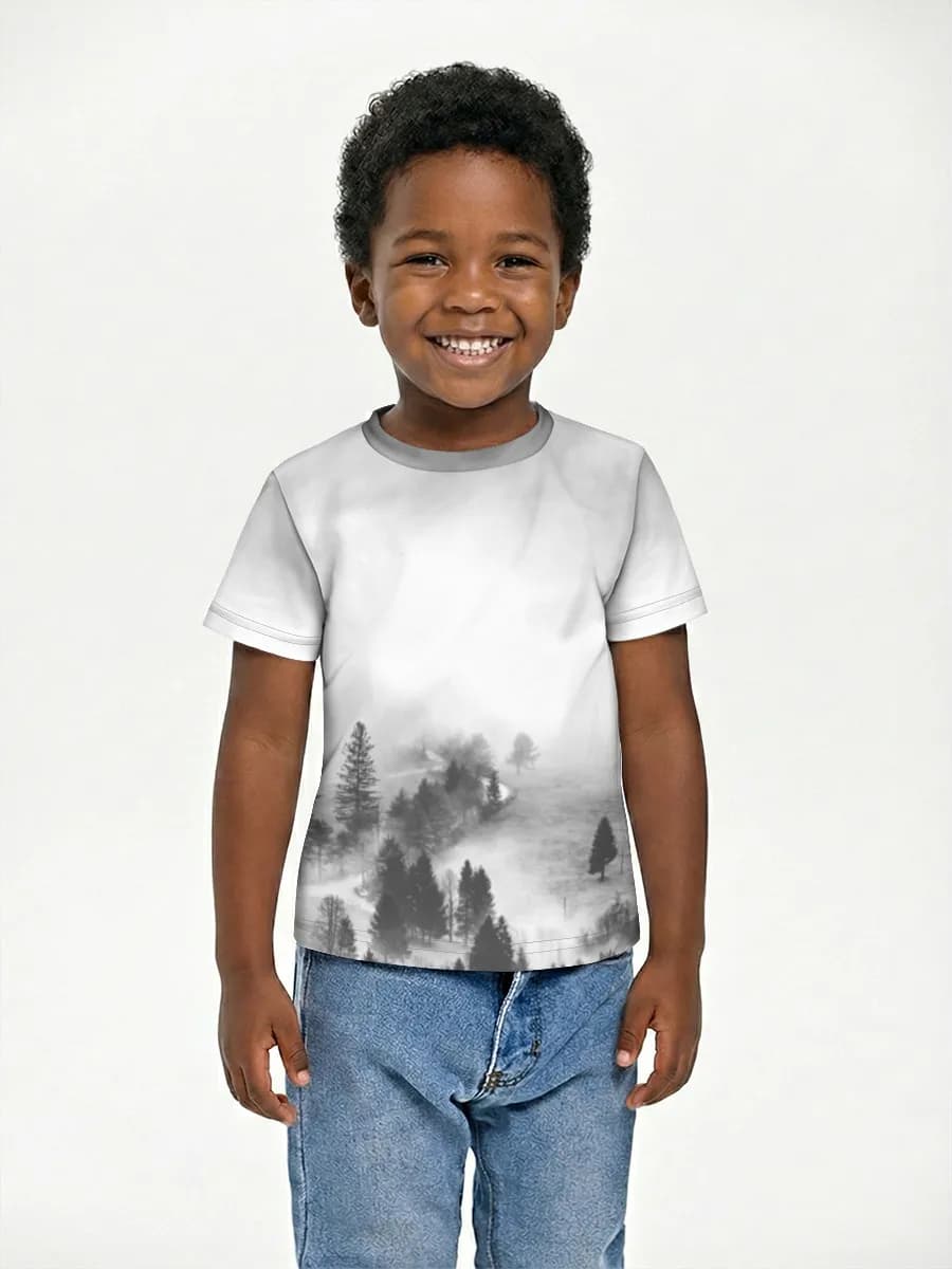 Boys' basic cotton T-shirt