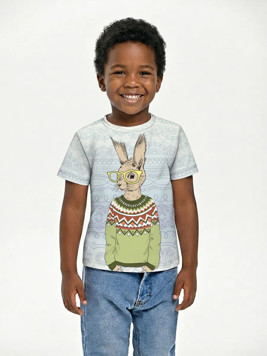 Boys' basic cotton T-shirt