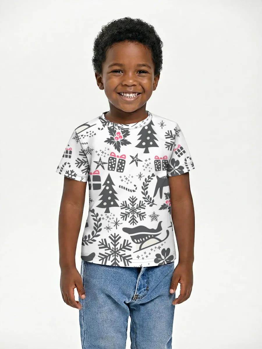 Boys' basic cotton T-shirt