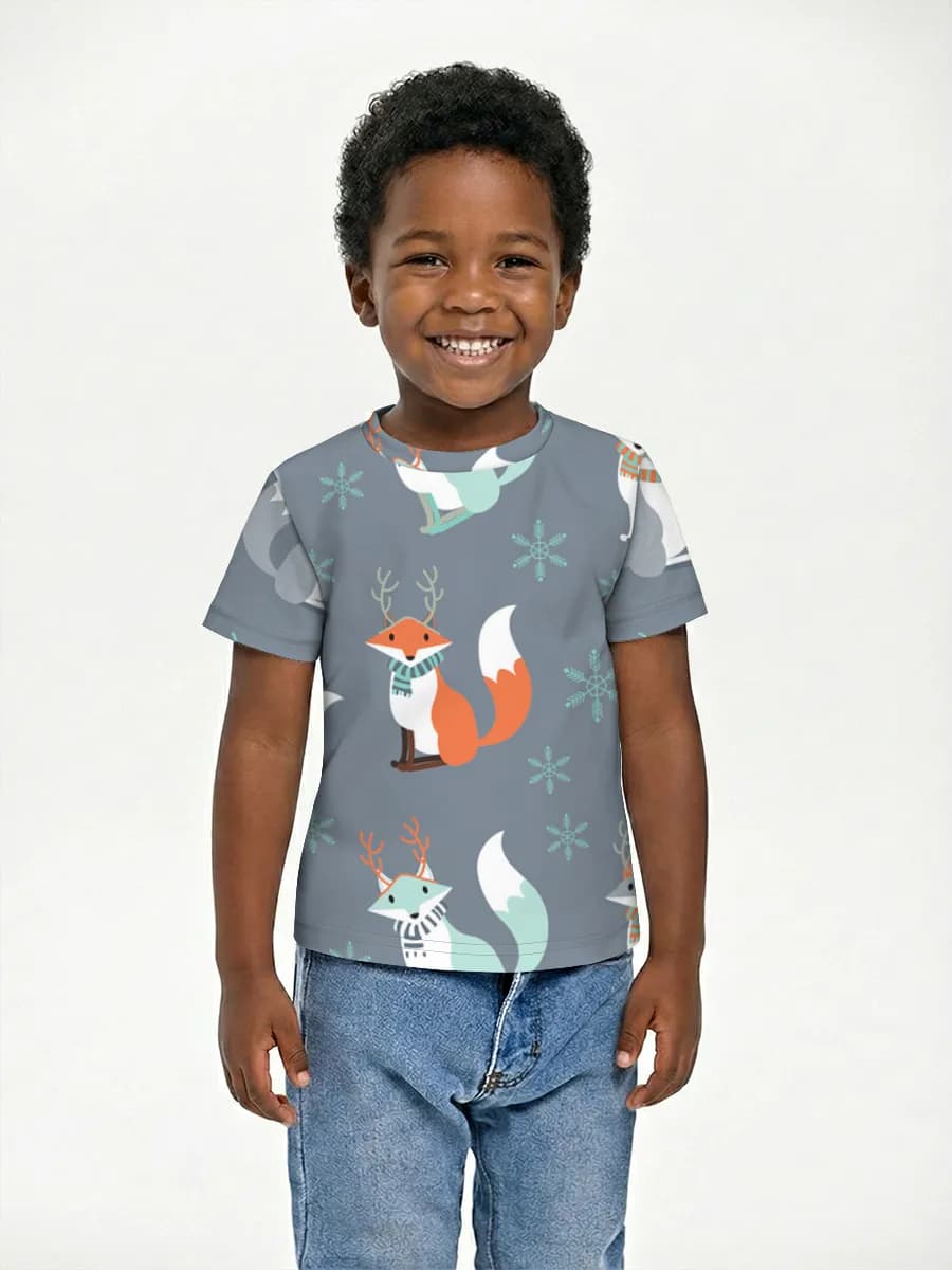 Boys' basic cotton T-shirt