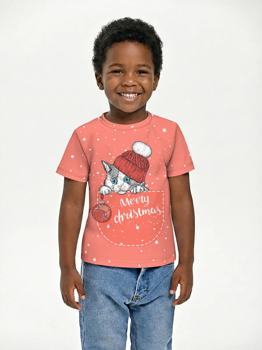 Boys' basic cotton T-shirt