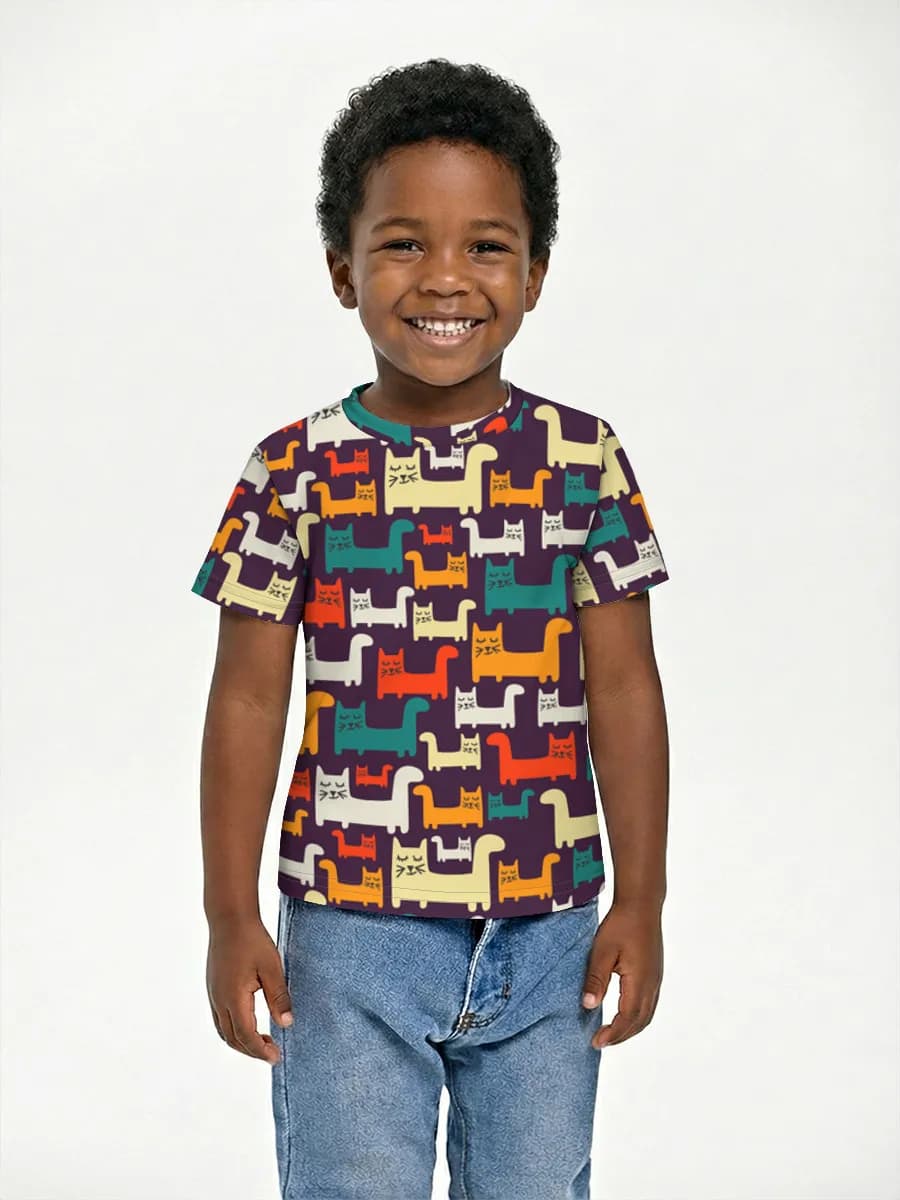 Boys' basic cotton T-shirt