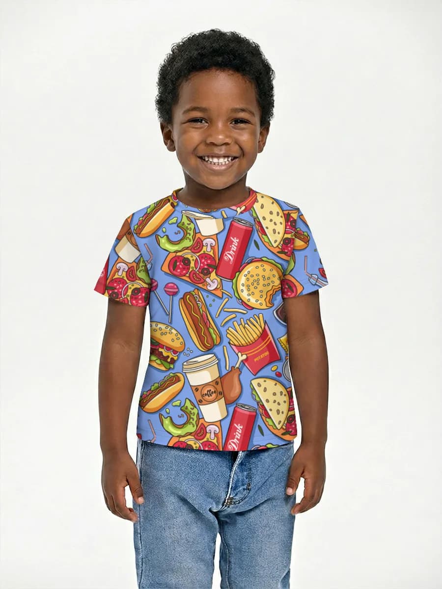 Basic Baumwoll-T-Shirt Jungen