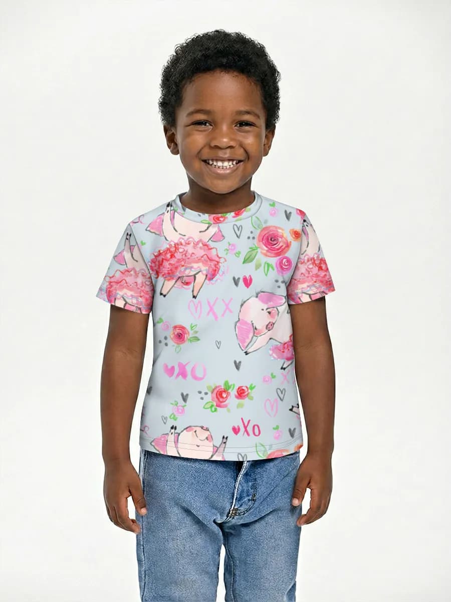 Boys' basic cotton T-shirt
