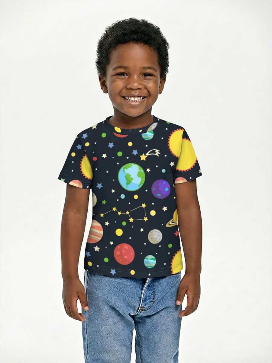 Boys' basic cotton T-shirt