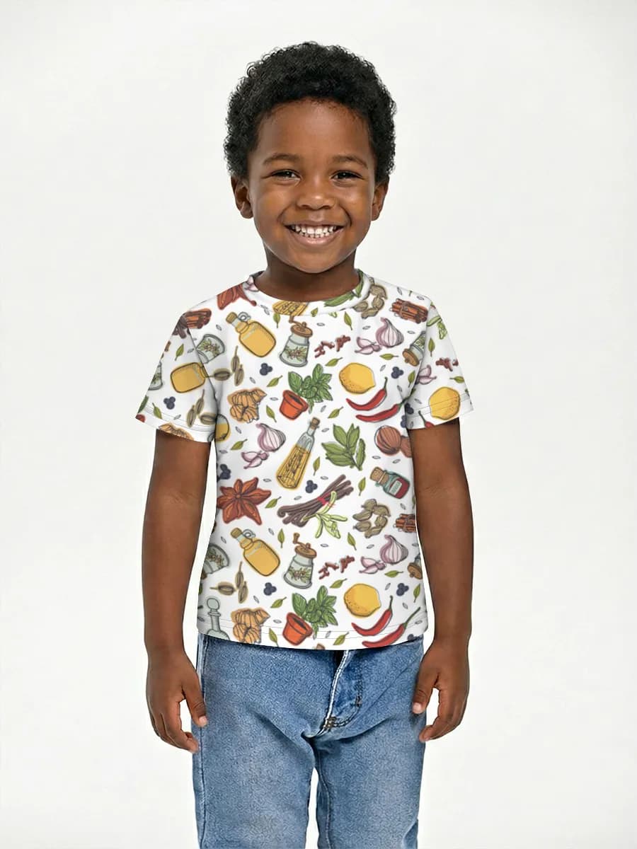 Boys' basic cotton T-shirt