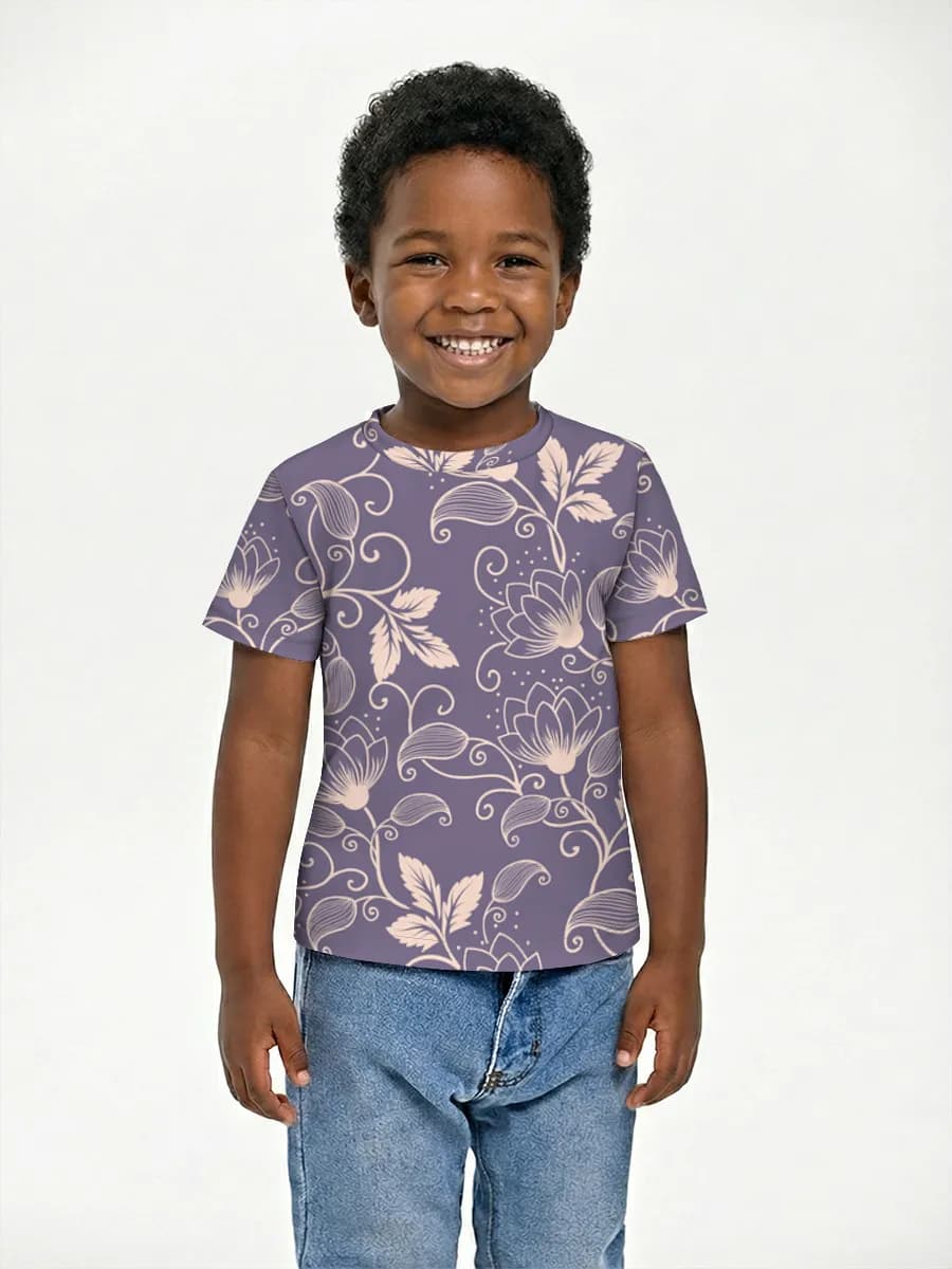 Boys' basic cotton T-shirt