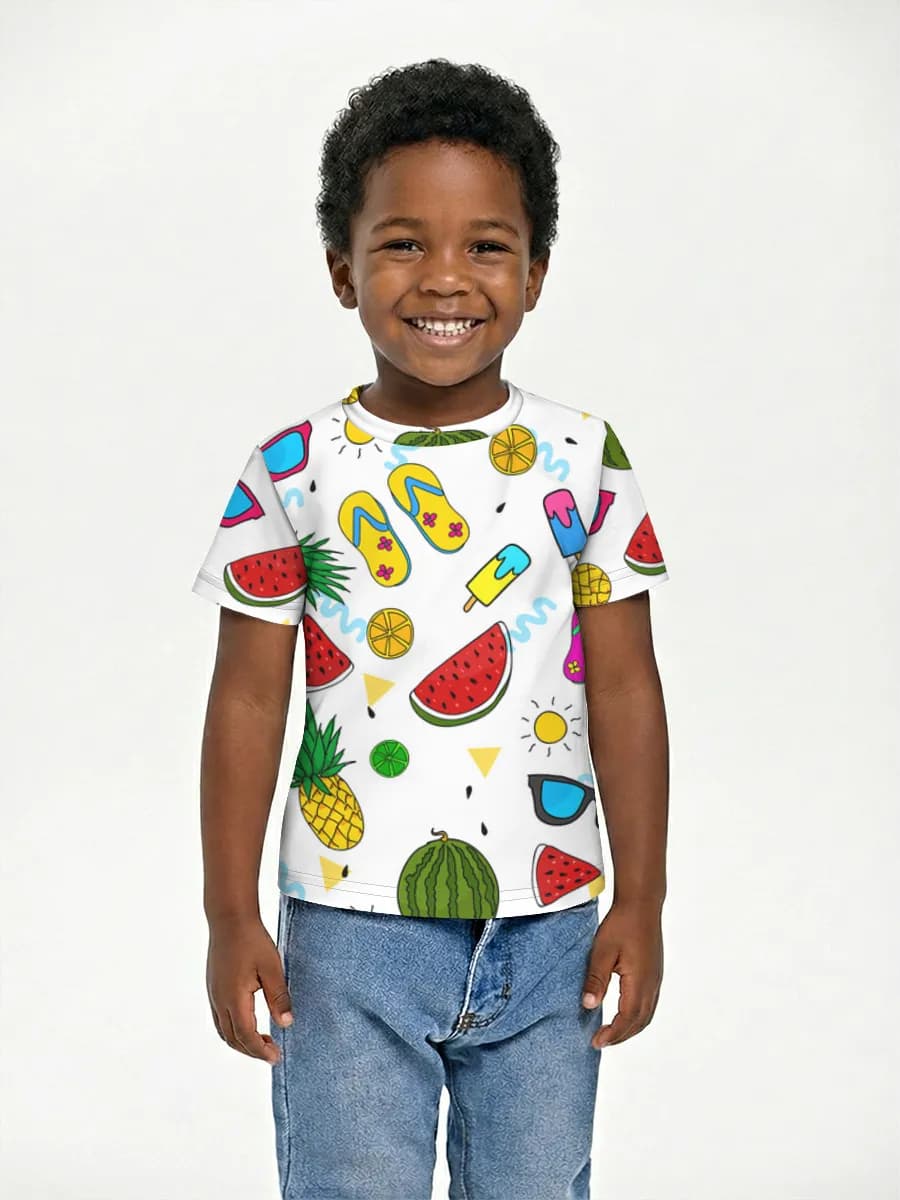 Boys' basic cotton T-shirt