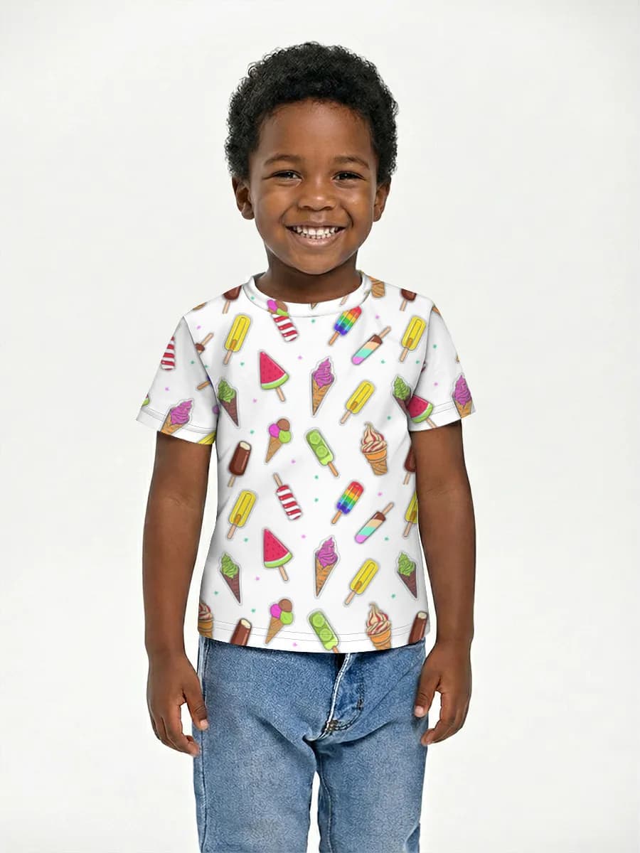 Basic Baumwoll-T-Shirt Jungen