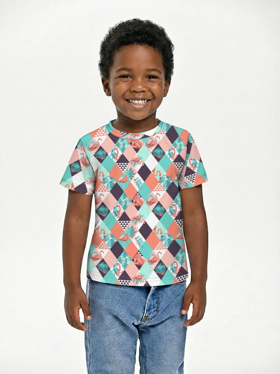 Boys' basic cotton T-shirt