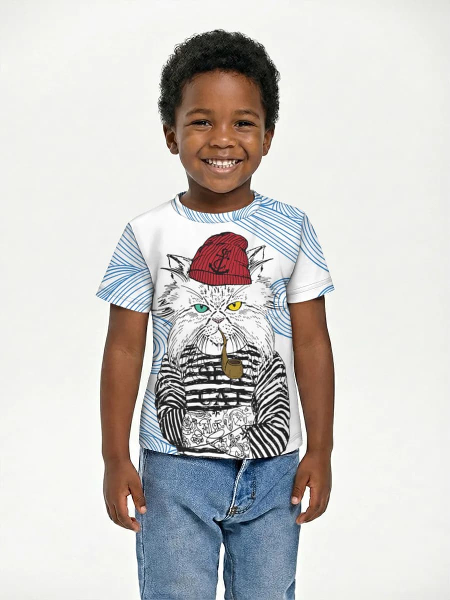 Boys' basic cotton T-shirt