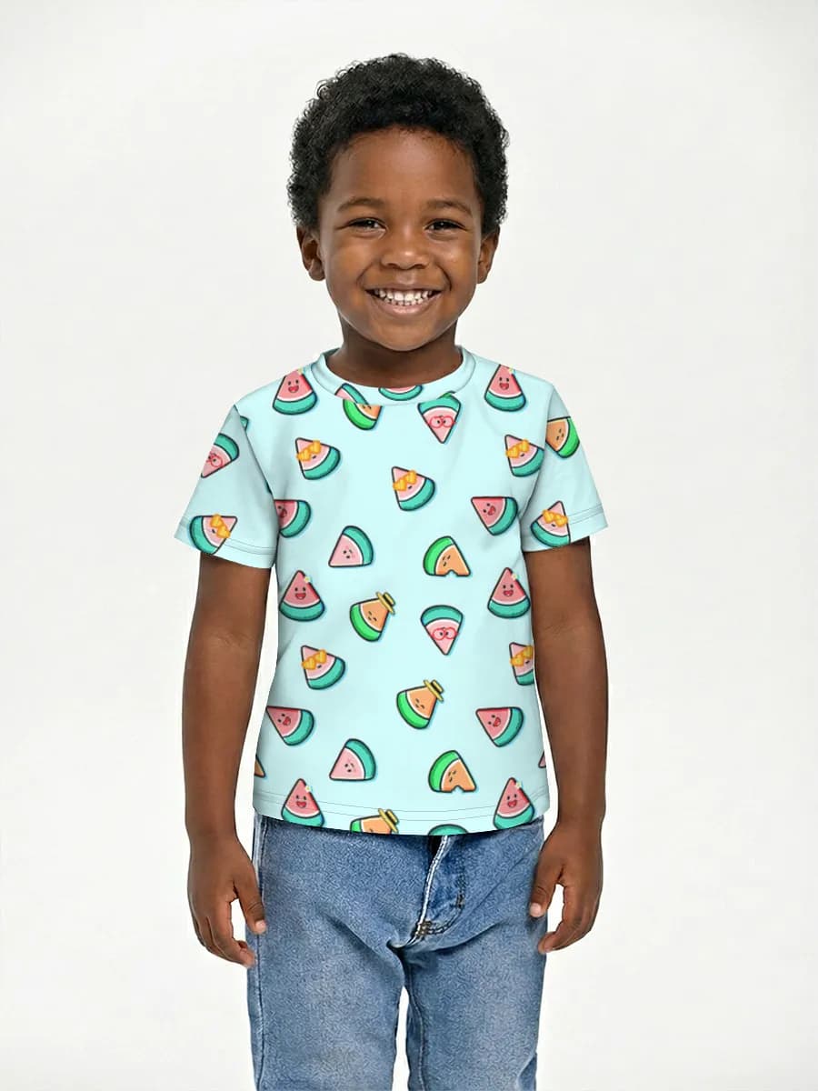 Boys' basic cotton T-shirt