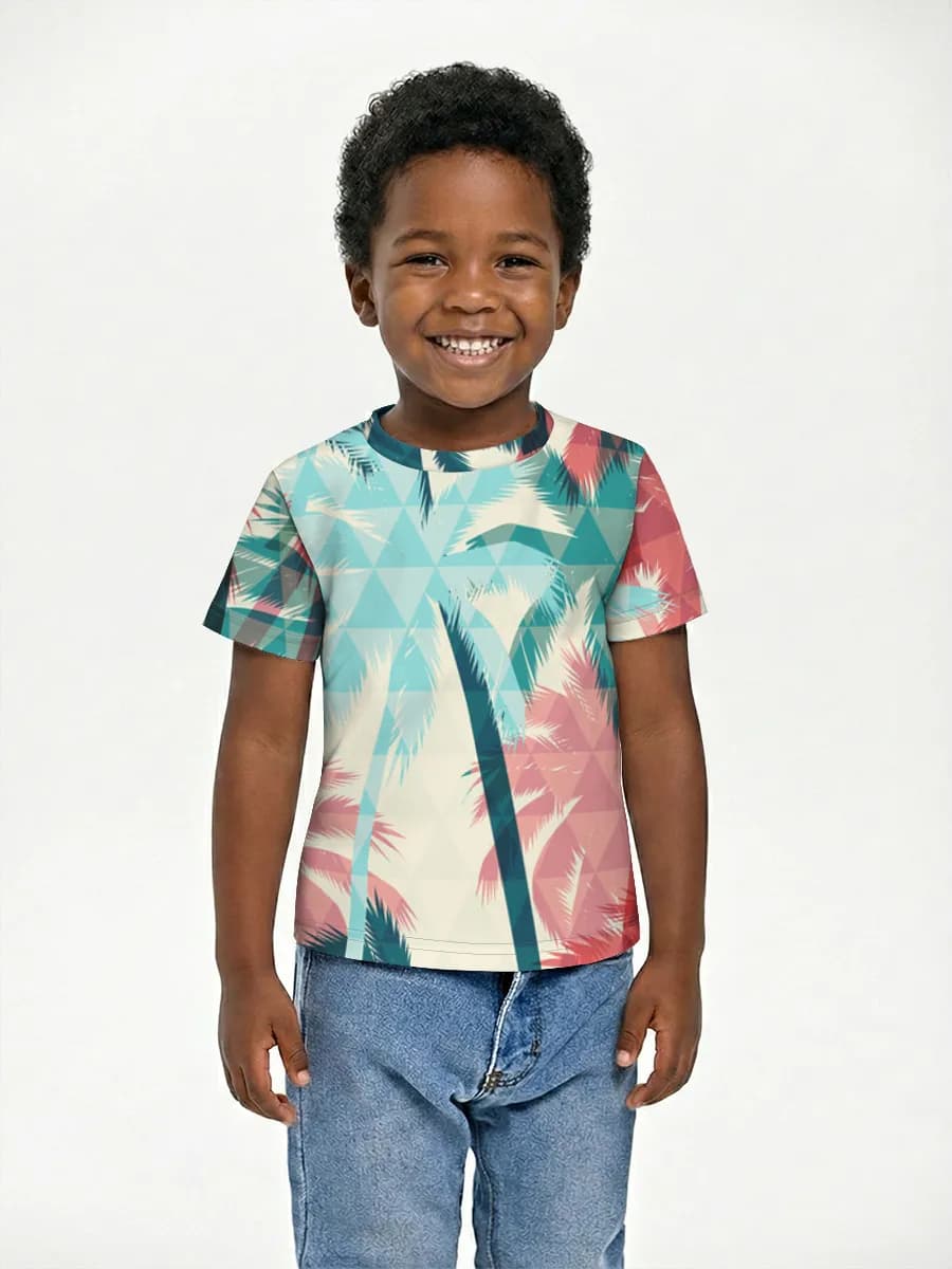 Boys' basic cotton T-shirt