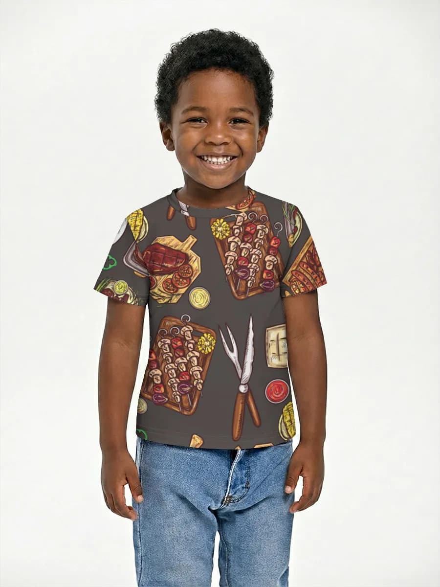 Basic Baumwoll-T-Shirt Jungen