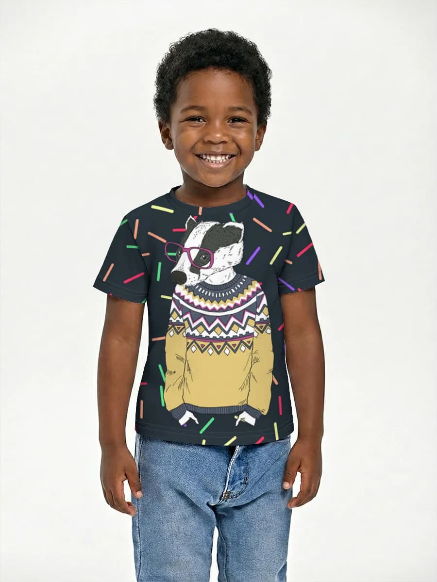 Boys' basic cotton T-shirt