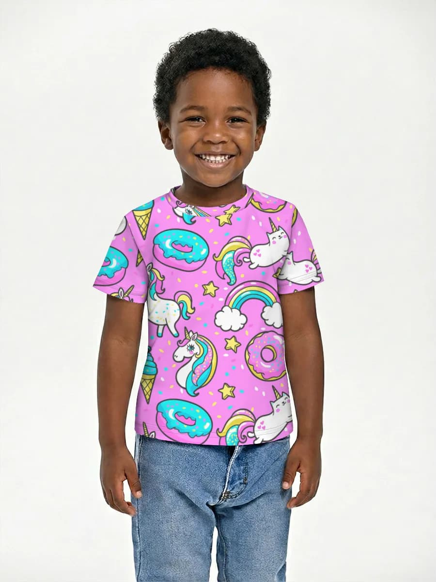 Camiseta Básica de Algodón Niño