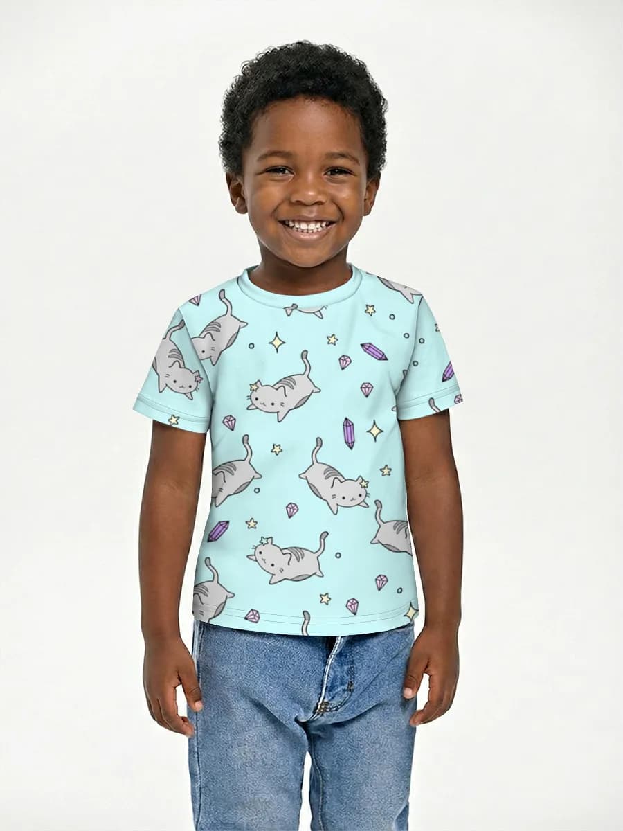 Boys' basic cotton T-shirt