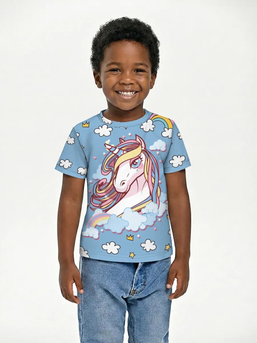 Boys' basic cotton T-shirt