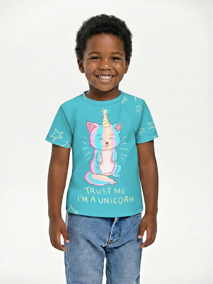 Basic Baumwoll-T-Shirt Jungen