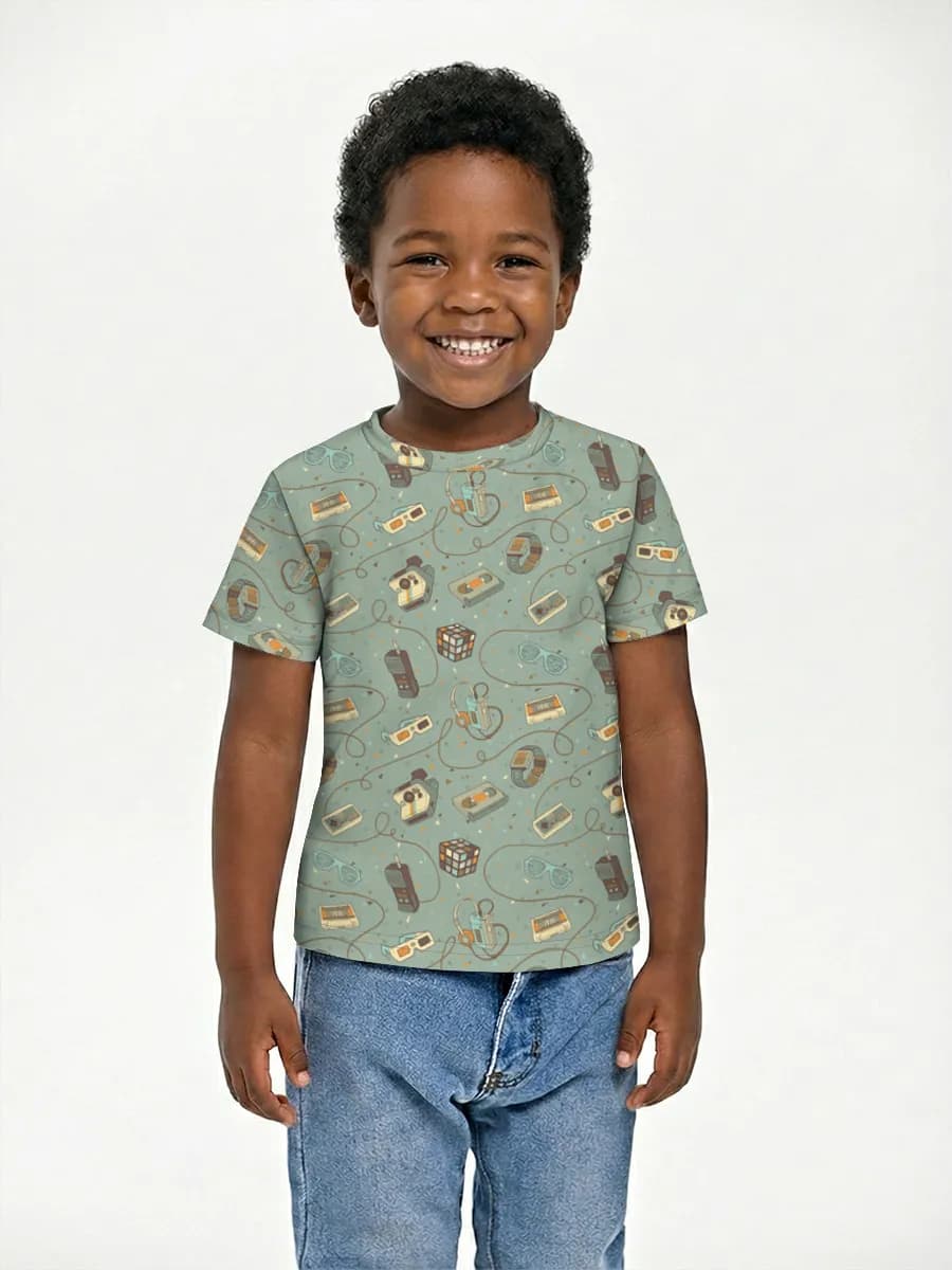 Boys' basic cotton T-shirt