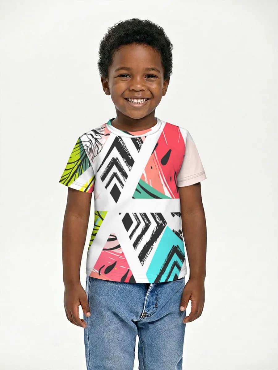 Boys' basic cotton T-shirt
