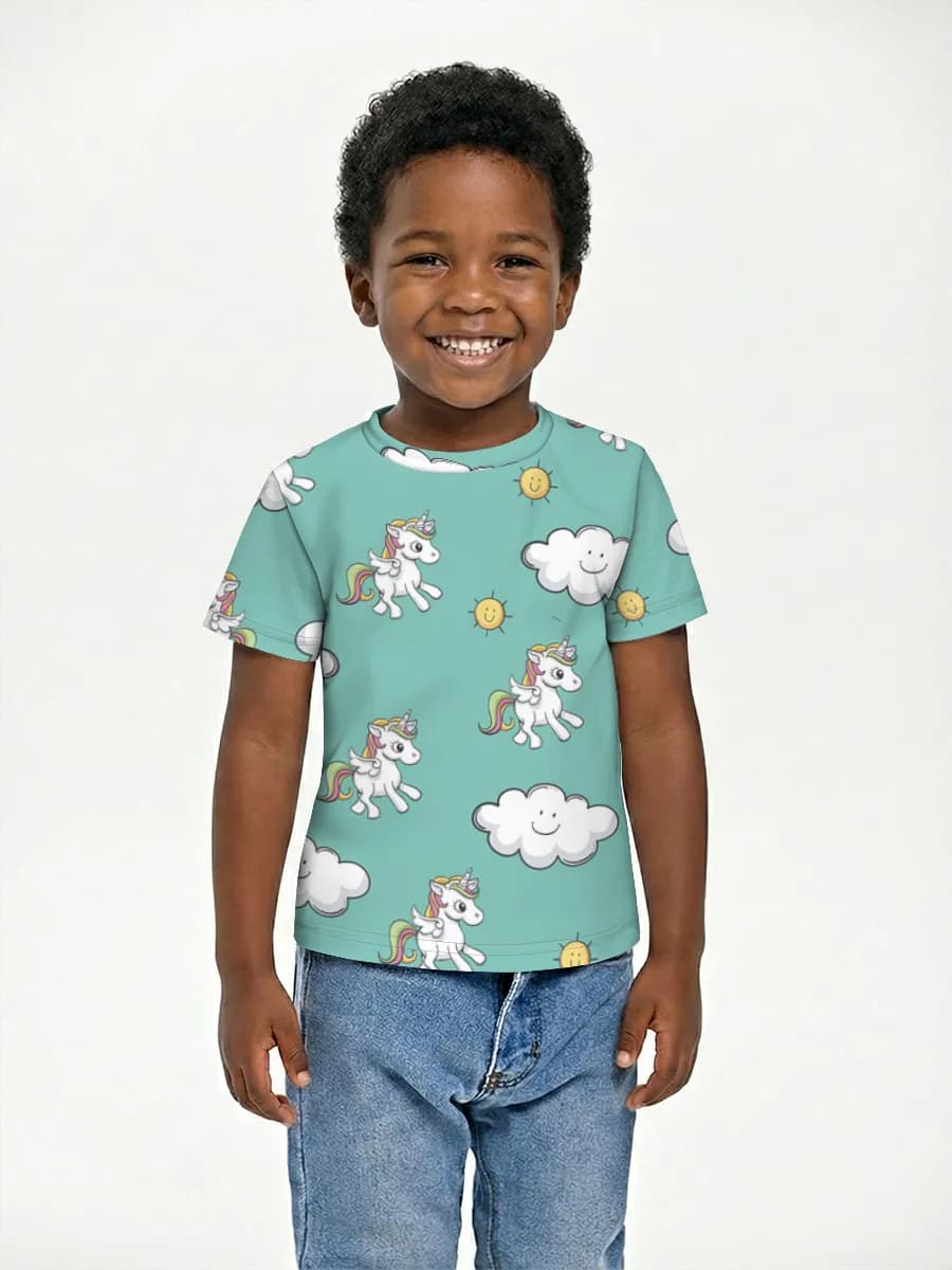 Boys' basic cotton T-shirt
