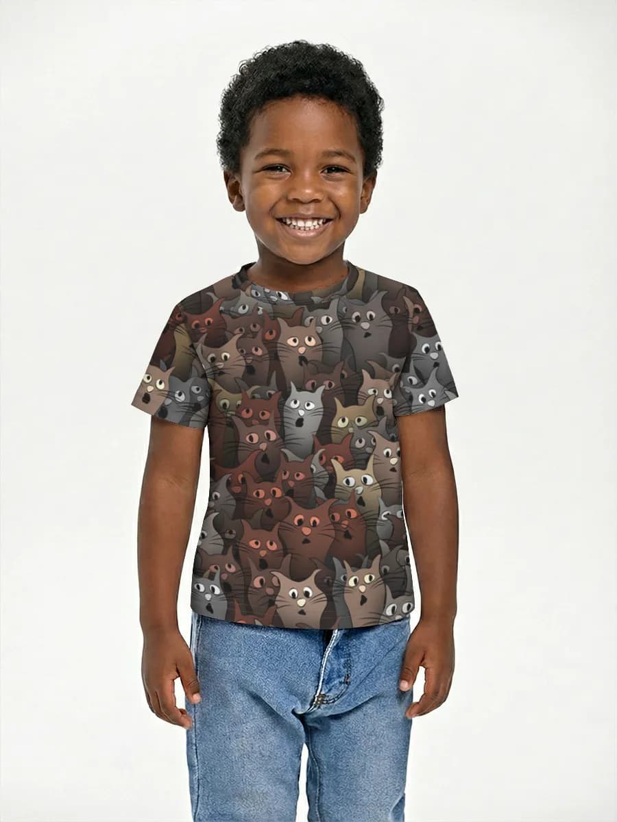 Boys' basic cotton T-shirt