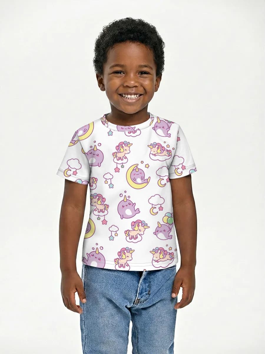 Boys' basic cotton T-shirt
