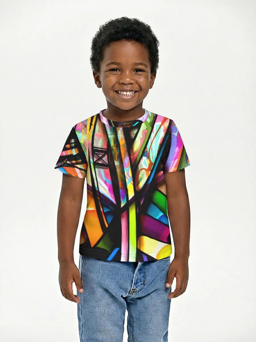 Boys' basic cotton T-shirt