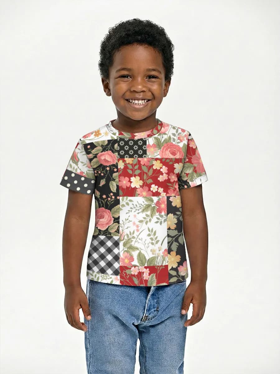Boys' basic cotton T-shirt