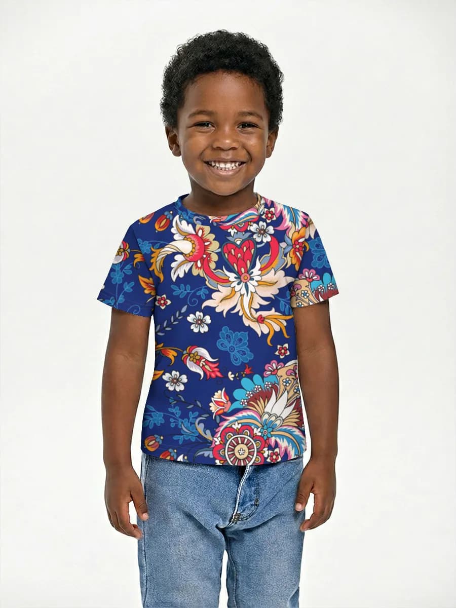 Boys' basic cotton T-shirt