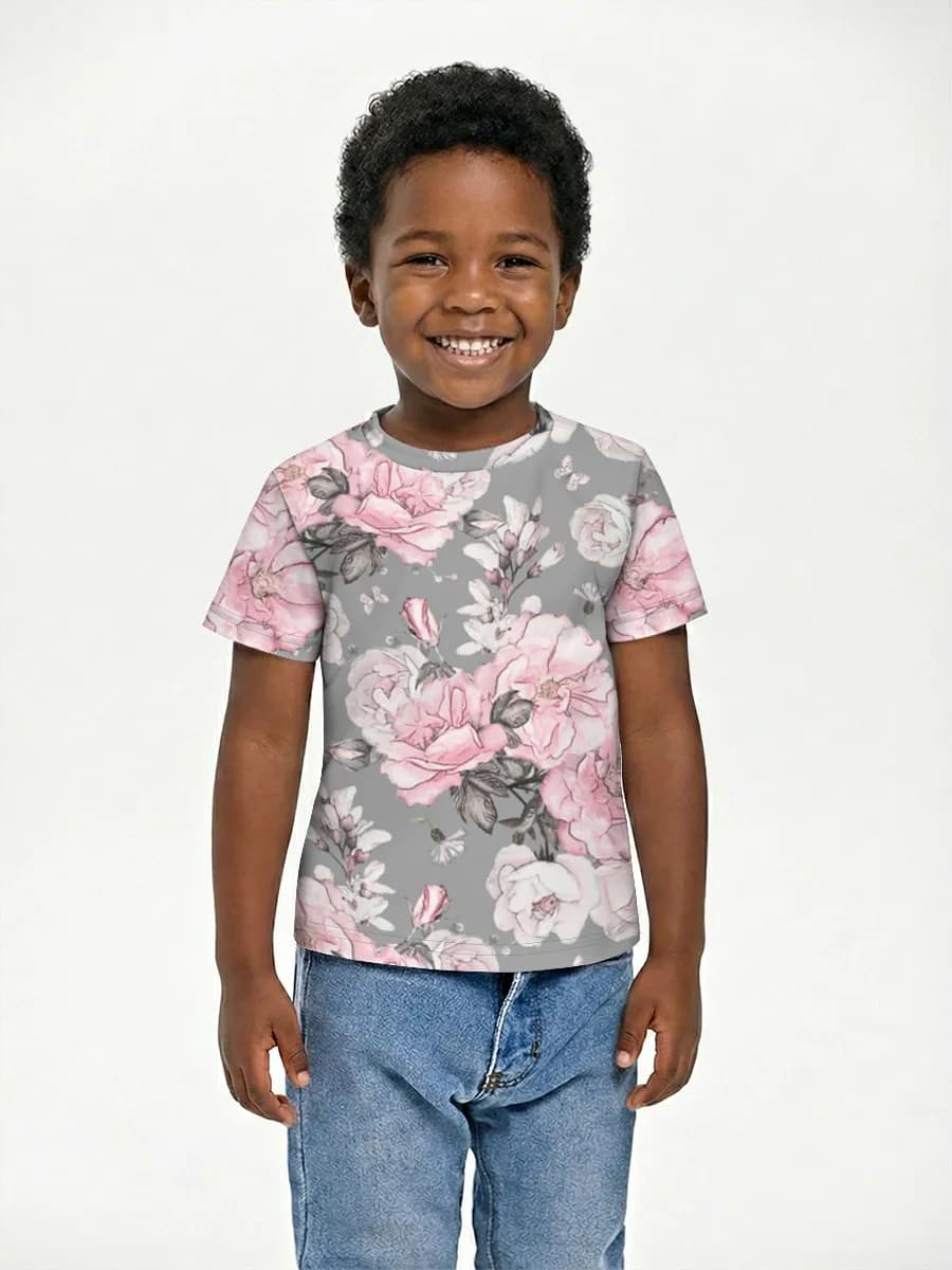 Boys' basic cotton T-shirt