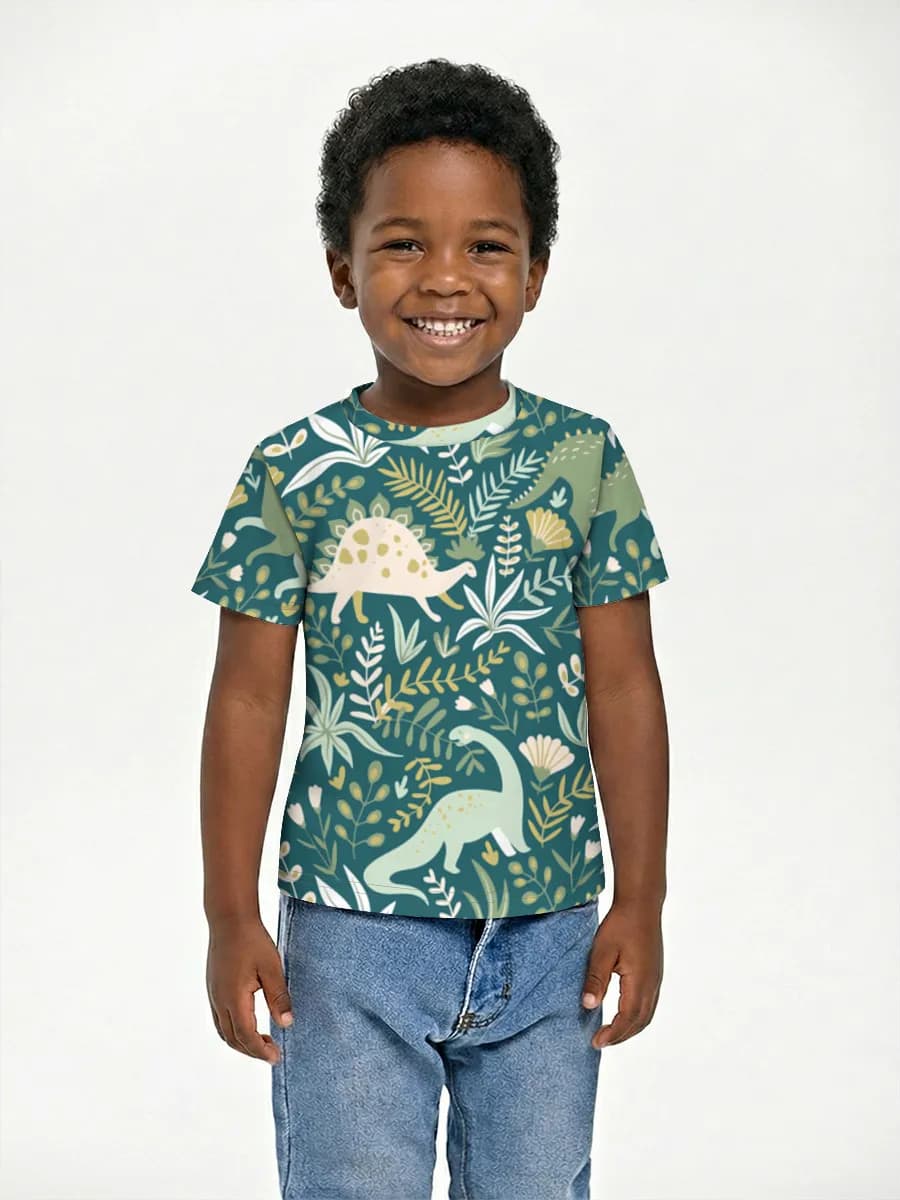 Boys' basic cotton T-shirt