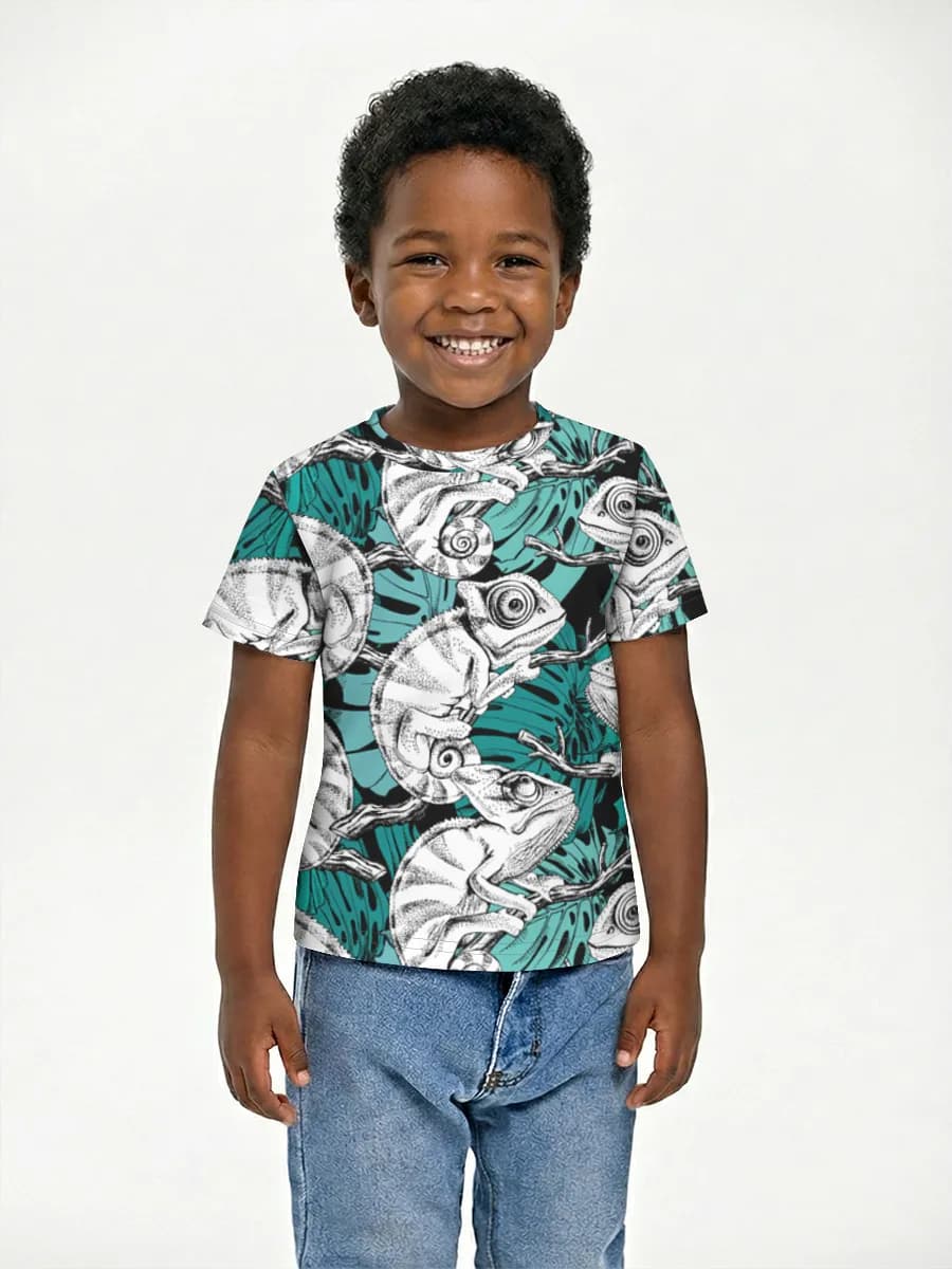 Boys' basic cotton T-shirt