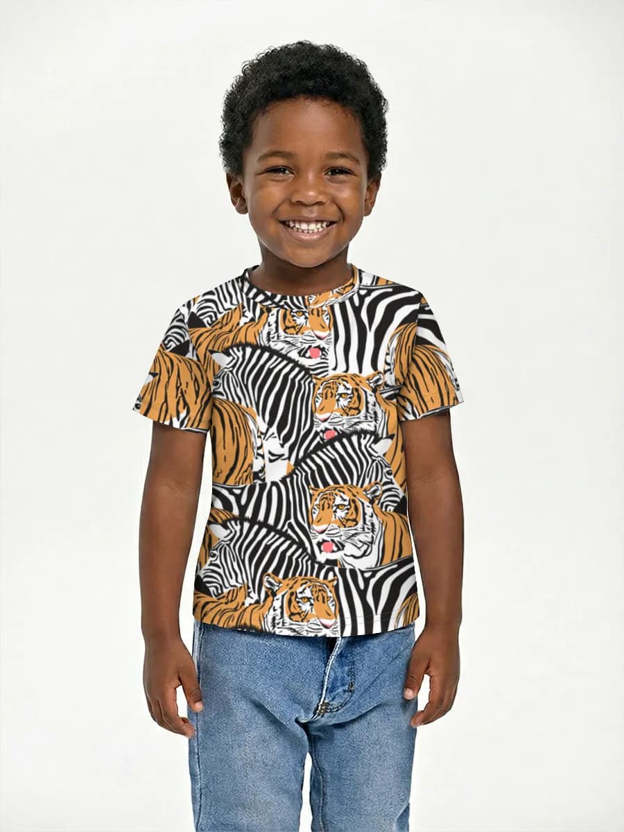 Boys' basic cotton T-shirt