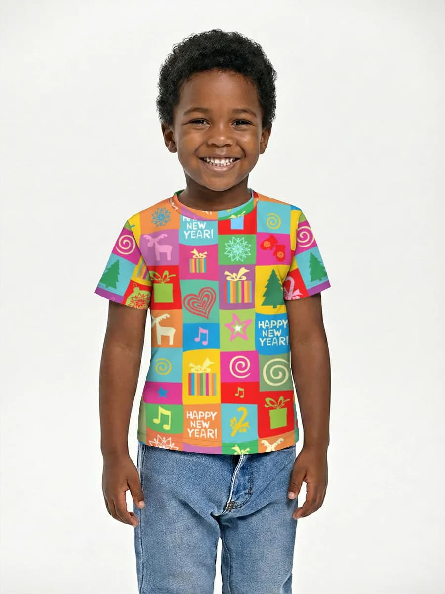 Basic Baumwoll-T-Shirt Jungen