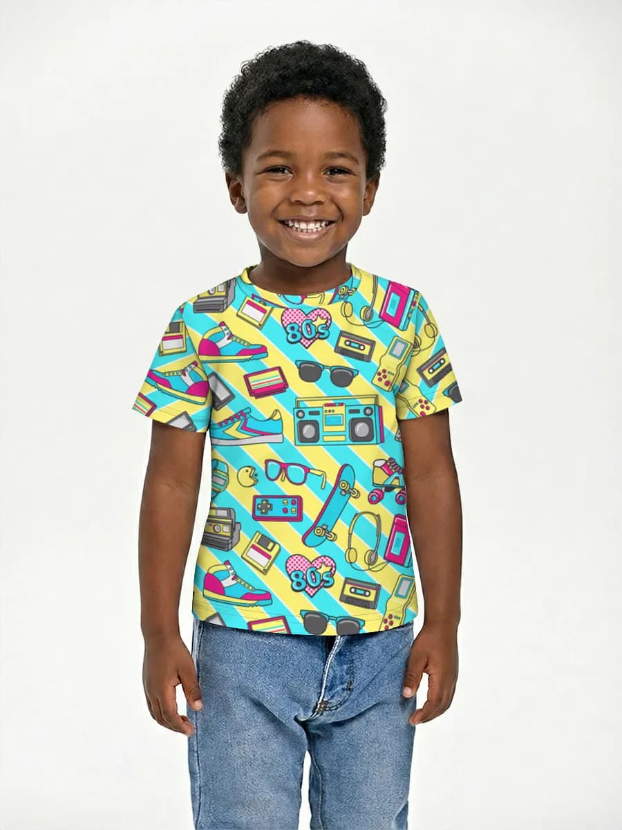Boys' basic cotton T-shirt