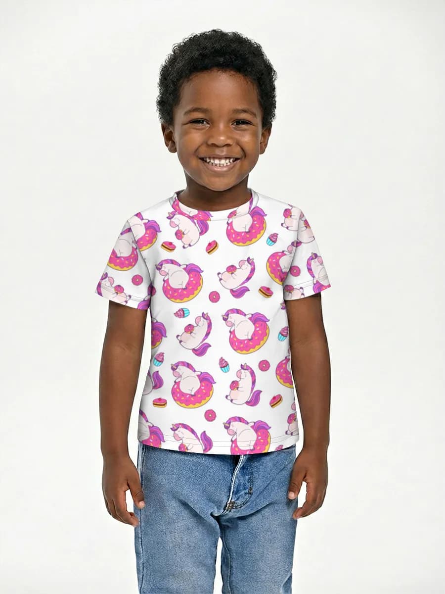 Basic Baumwoll-T-Shirt Jungen