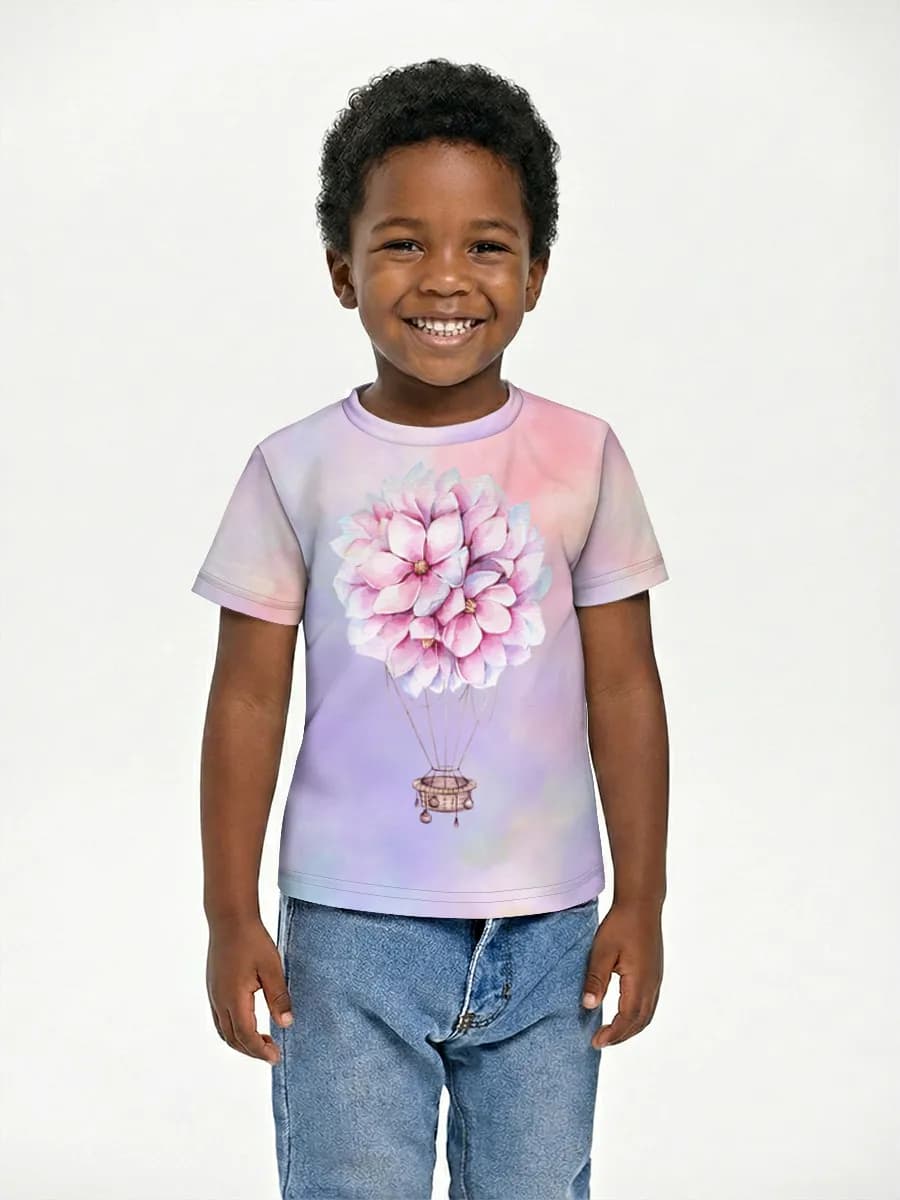 Boys' basic cotton T-shirt