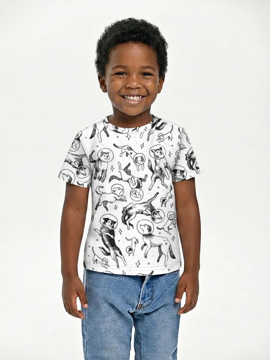 Boys' basic cotton T-shirt