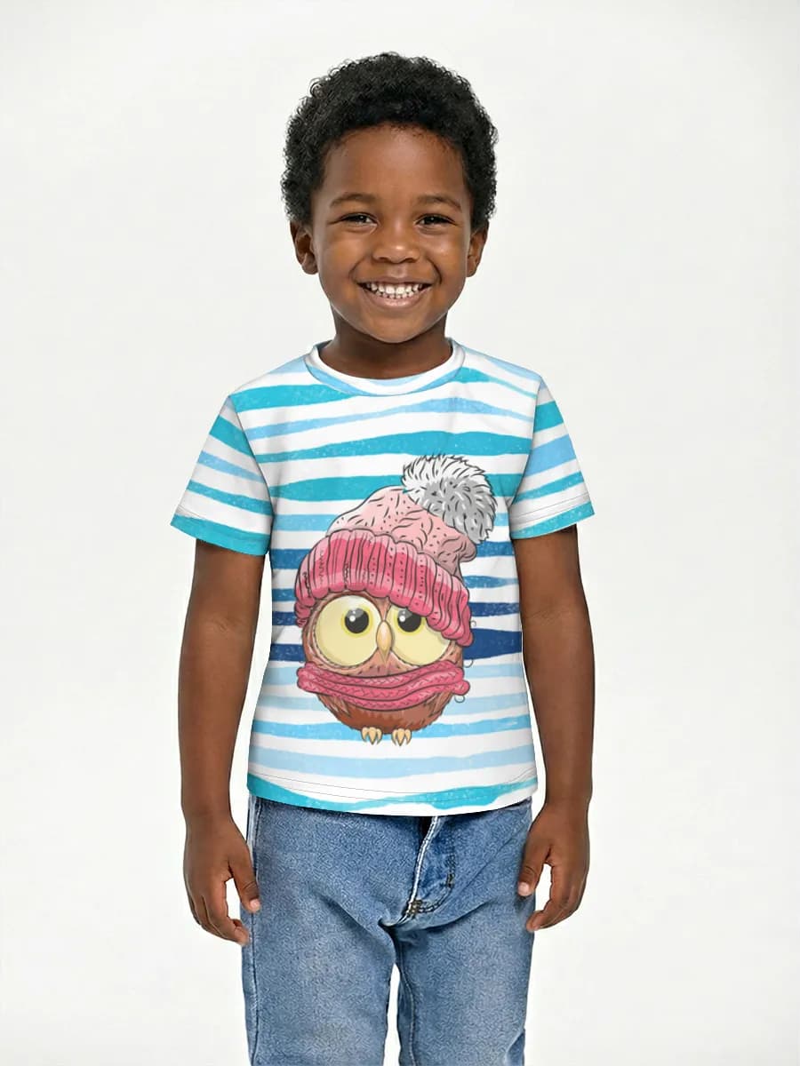 Boys' basic cotton T-shirt