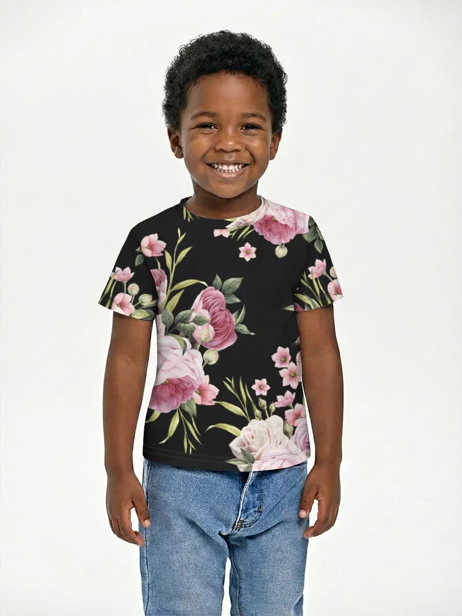 Boys' basic cotton T-shirt